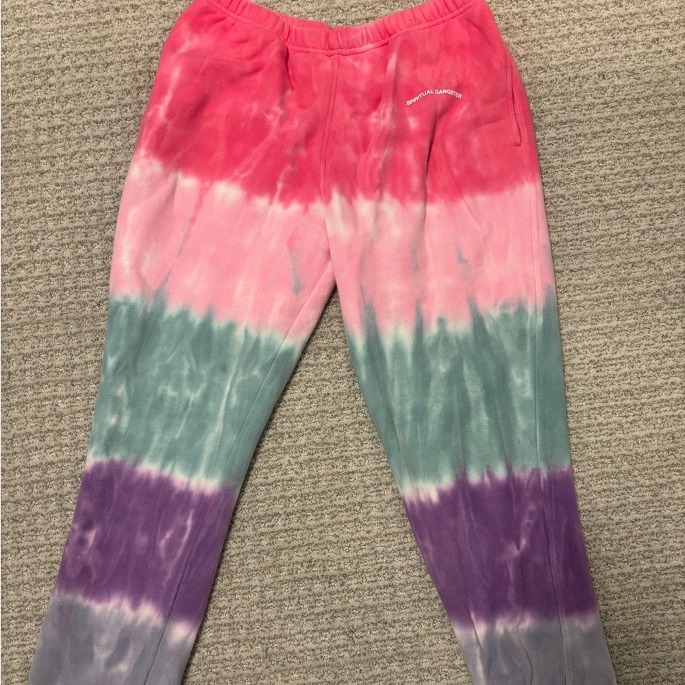 Spirtual Gangster tie dye sweats size med
